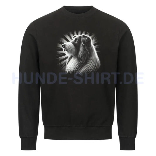 Premium Sweatshirt "Bearded Collie - Shine" Schwarz – hunde-shirt.de