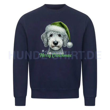 Premium Sweatshirt "Bedlington Terrier - Merry Christmas" Navy Blue – hunde-shirt.de