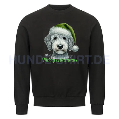 Premium Sweatshirt "Bedlington Terrier - Merry Christmas" Schwarz – hunde-shirt.de