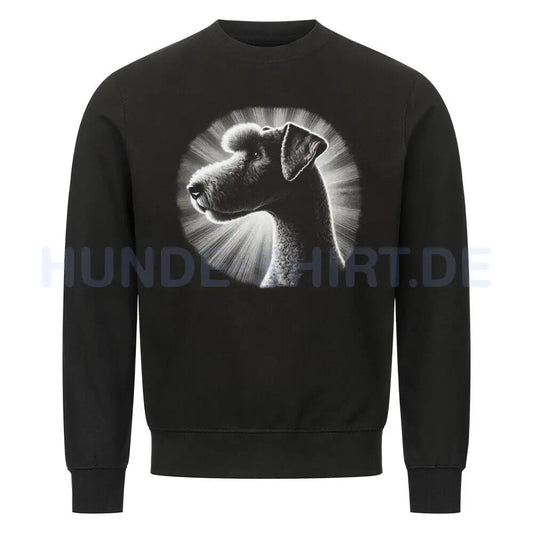 Premium Sweatshirt "Bedlington Terrier - Shine" Schwarz – hunde-shirt.de