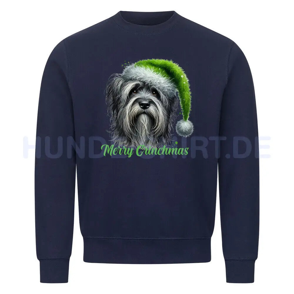 Premium Sweatshirt "Bergamasco - Merry Grinchmas" Navy Blue – hunde-shirt.de