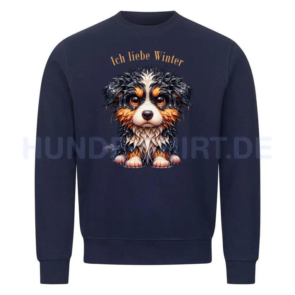 Premium Sweatshirt "Berner Sennenhund - Ich liebe..." Navy Blue – hunde-shirt.de