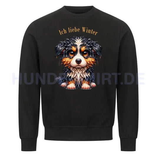 Premium Sweatshirt "Berner Sennenhund - Ich liebe..." Schwarz – hunde-shirt.de