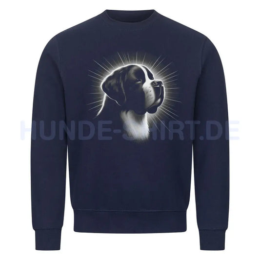 Premium Sweatshirt "Bernhardiner - Bright" Navy Blue – hunde-shirt.de