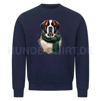 Premium Sweatshirt "Bernhardiner - Cool" Navy Blue – hunde-shirt.de