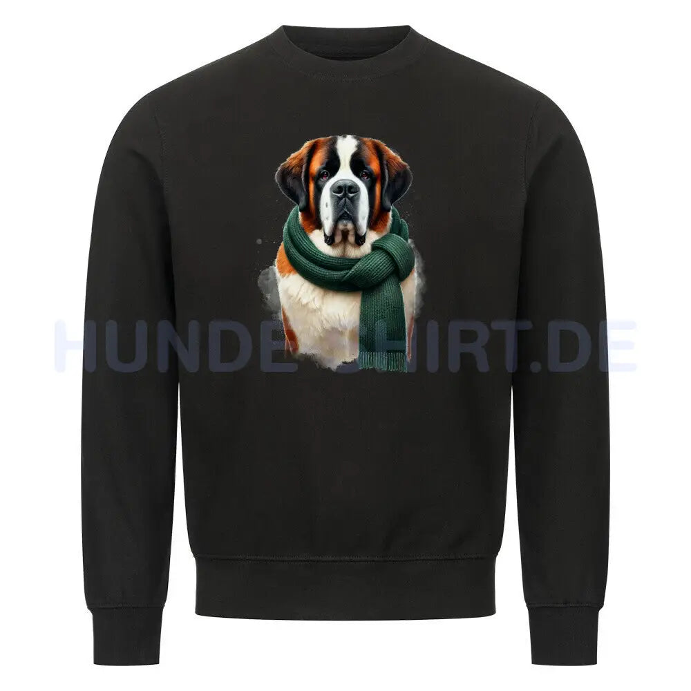 Premium Sweatshirt "Bernhardiner - Cool" Schwarz – hunde-shirt.de