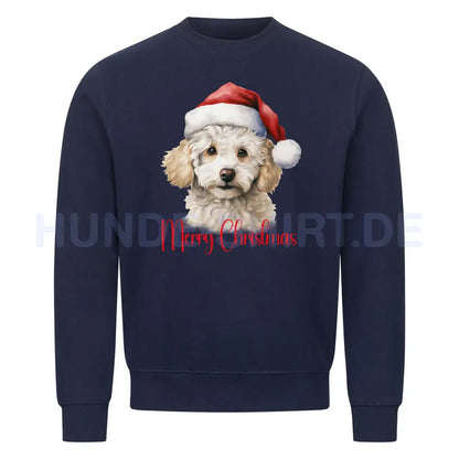 Premium Sweatshirt "Bichon Frisé - Merry Christmas" Navy Blue – hunde-shirt.de