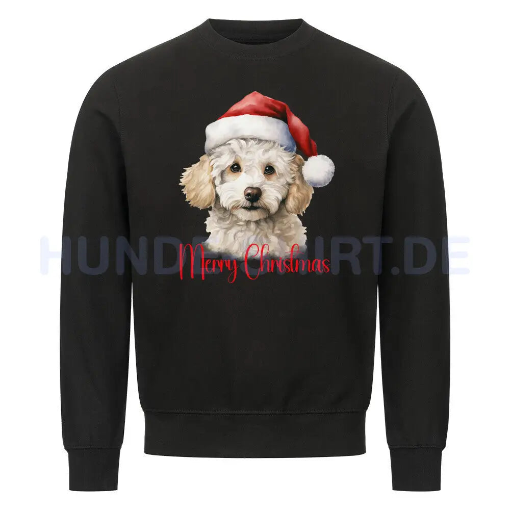 Premium Sweatshirt "Bichon Frisé - Merry Christmas" Schwarz – hunde-shirt.de