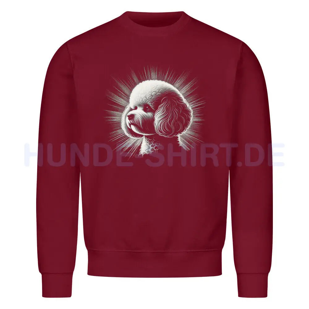 Premium Sweatshirt "Bichon Frisé - Shine" Burgunder – hunde-shirt.de