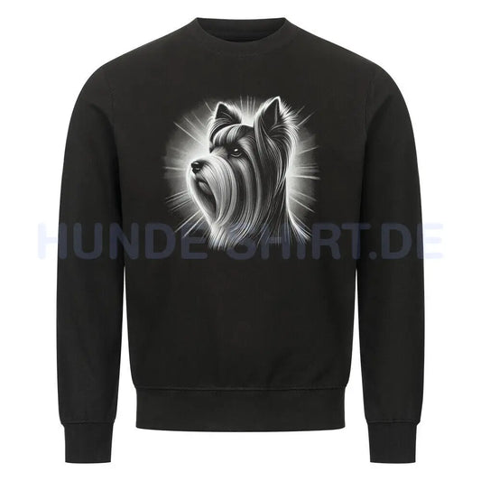 Premium Sweatshirt "Biewer Terrier - Bright" Schwarz – hunde-shirt.de