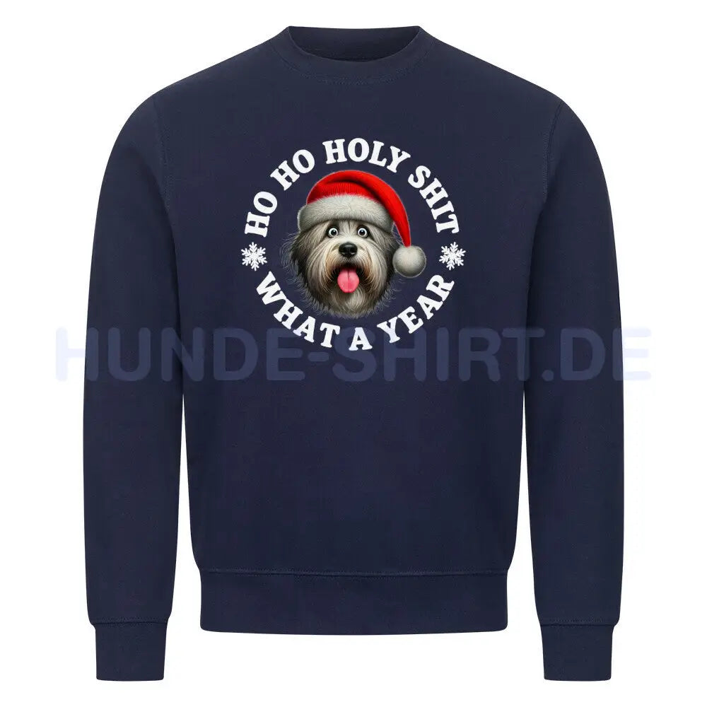 Premium Sweatshirt "Bobtail - HO HO..." Navy Blue – hunde-shirt.de