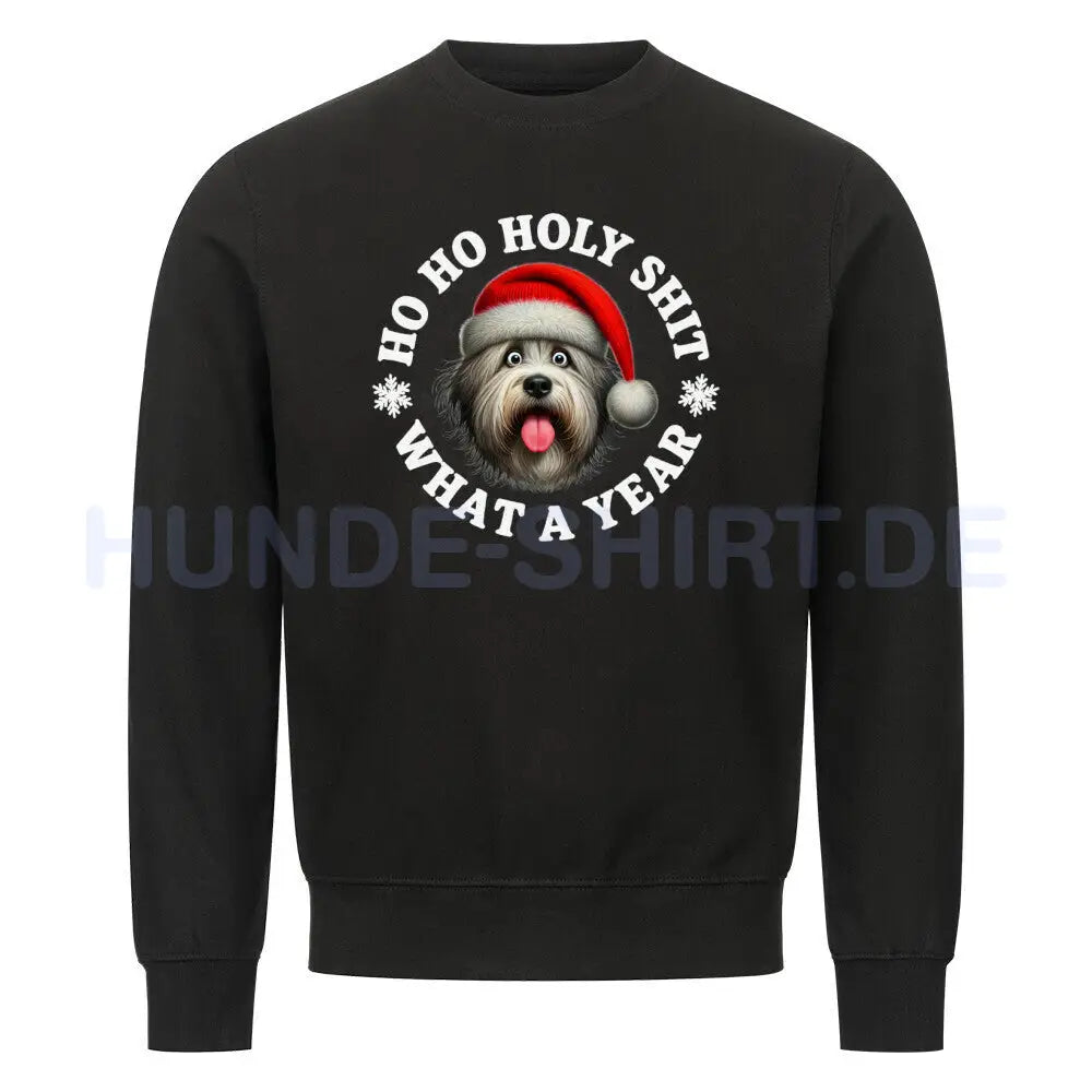 Premium Sweatshirt "Bobtail - HO HO..." Schwarz – hunde-shirt.de