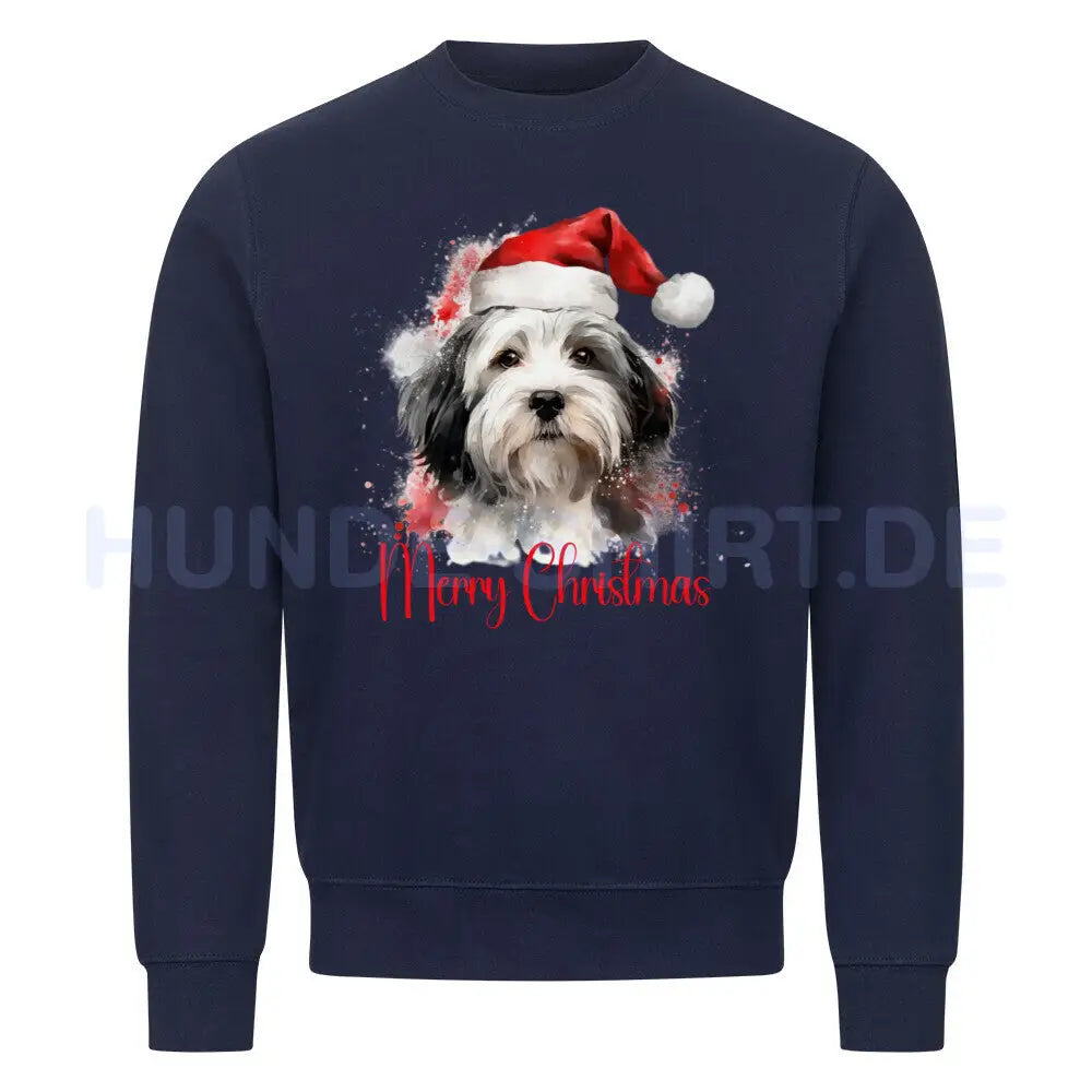 Premium Sweatshirt "Bobtail - Merry Christmas" Navy Blue – hunde-shirt.de