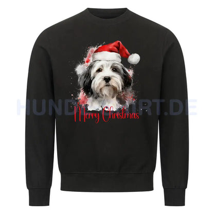 Premium Sweatshirt "Bobtail - Merry Christmas" Schwarz – hunde-shirt.de