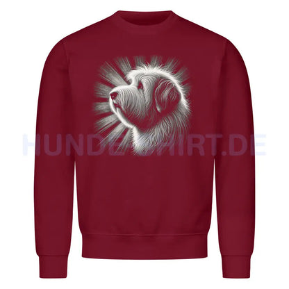 Premium Sweatshirt "Bobtail - Shine" Burgunder – hunde-shirt.de