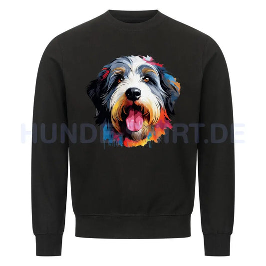 Premium Sweatshirt "Bobtail - Splash" Schwarz – hunde-shirt.de