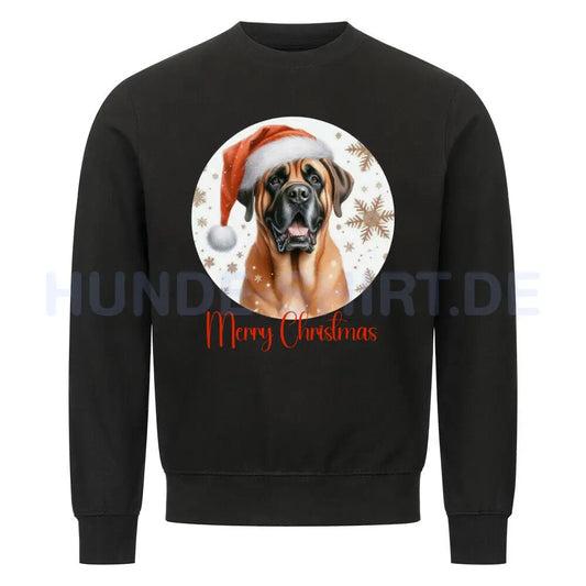 Premium Sweatshirt "Boerboel - Merry Christmas" Schwarz – hunde-shirt.de