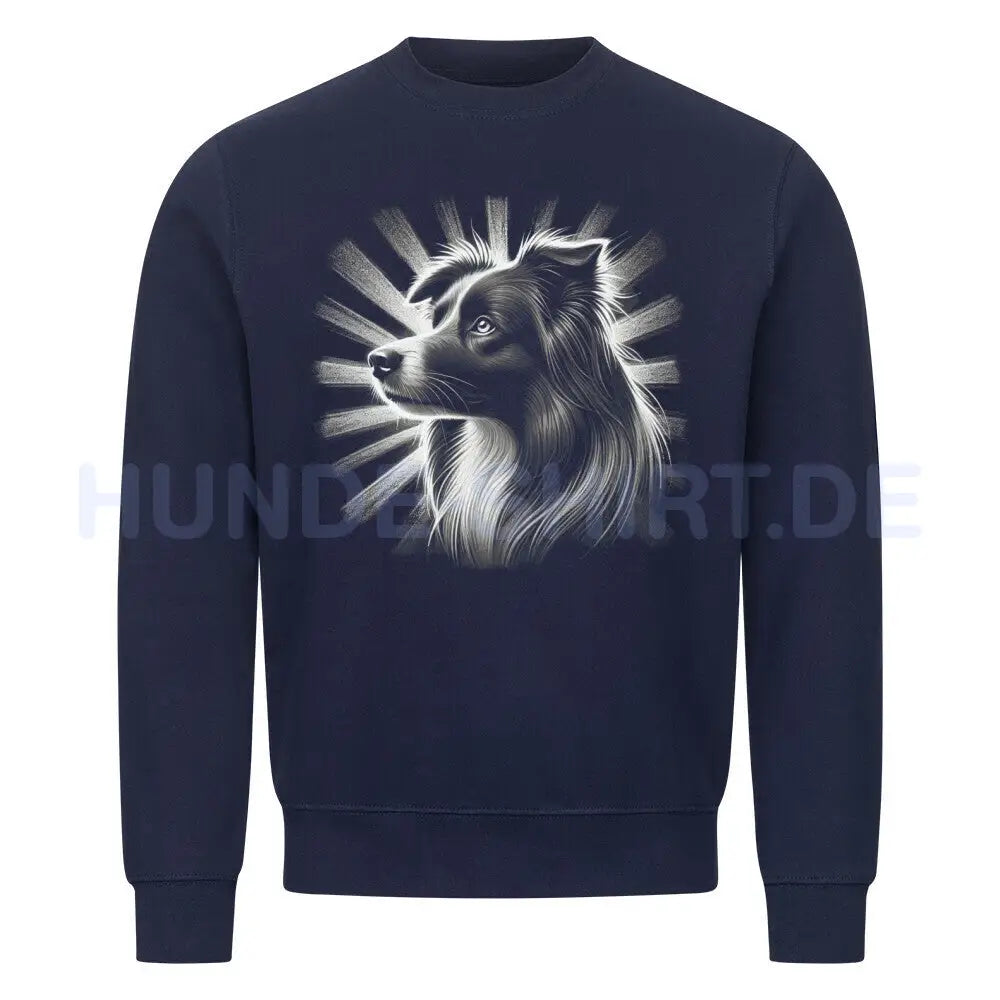 Premium Sweatshirt "Border Collie - Shine" Navy Blue – hunde-shirt.de