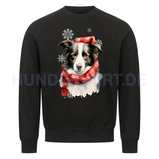 Premium Sweatshirt "Border Collie Winter" Schwarz – hunde-shirt.de