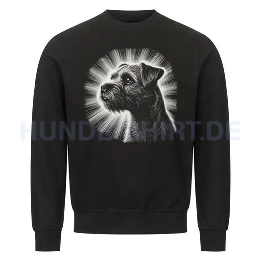 Premium Sweatshirt "Border Terrier - Shine" Schwarz – hunde-shirt.de