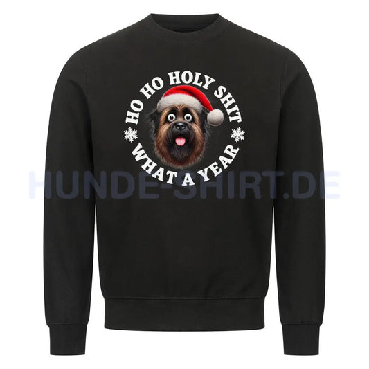 Premium Sweatshirt "Bouvier - HO HO..." Schwarz – hunde-shirt.de