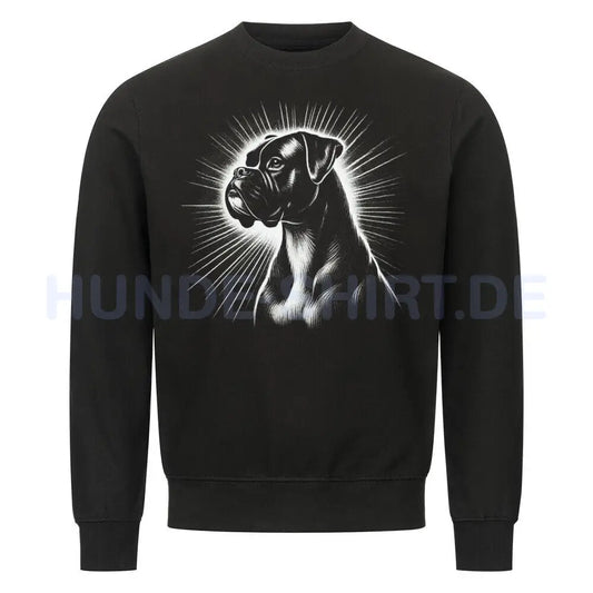 Premium Sweatshirt "Boxer Shine" Schwarz – hunde-shirt.de