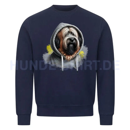 Premium Sweatshirt "Briard Hooded S" Navy Blue – hunde-shirt.de