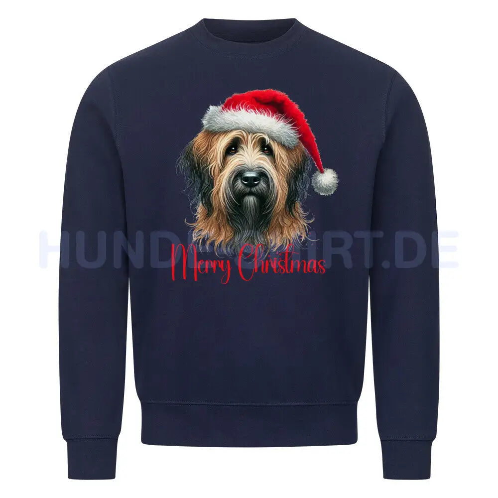 Premium Sweatshirt "Briard - Merry Christmas" Navy Blue – hunde-shirt.de