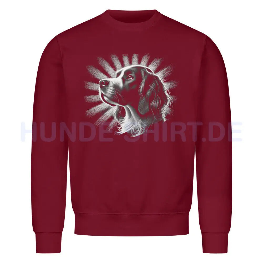 Premium Sweatshirt "Brittany Spaniel - Shine" Burgunder – hunde-shirt.de