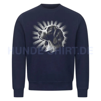 Premium Sweatshirt "Brittany Spaniel - Shine" Navy Blue – hunde-shirt.de