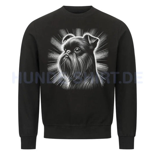 Premium Sweatshirt "Brüsseler Griffon - Shine" Schwarz – hunde-shirt.de