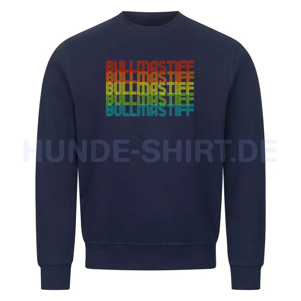 Premium Sweatshirt "Bullmastiff - RETRO" Navy Blue – hunde-shirt.de