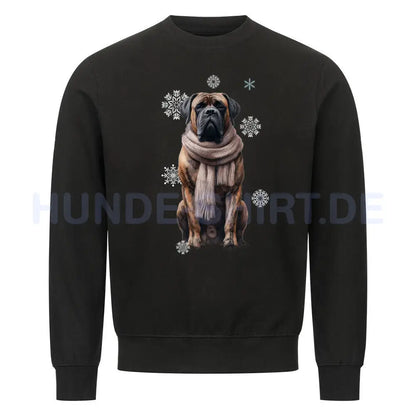 Premium Sweatshirt "Bullmastiff Winter" Schwarz – hunde-shirt.de