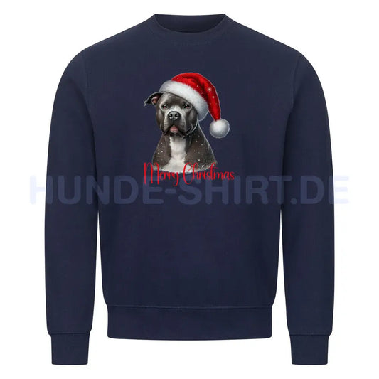 Premium Sweatshirt "Bully XL - Merry Christmas" Navy Blue – hunde-shirt.de