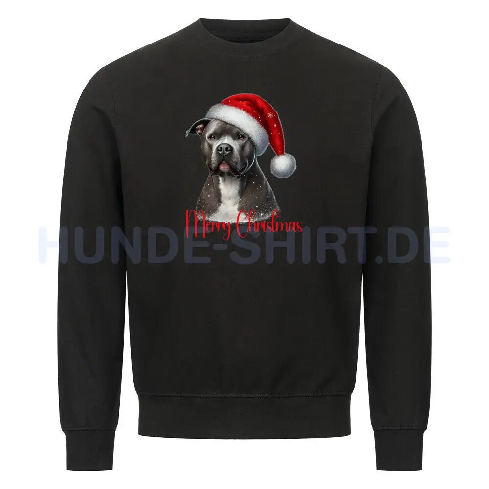 Premium Sweatshirt "Bully XL - Merry Christmas" Schwarz – hunde-shirt.de