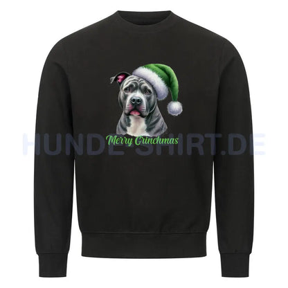 Premium Sweatshirt "Bully XL - Merry Grinchmas" Schwarz – hunde-shirt.de