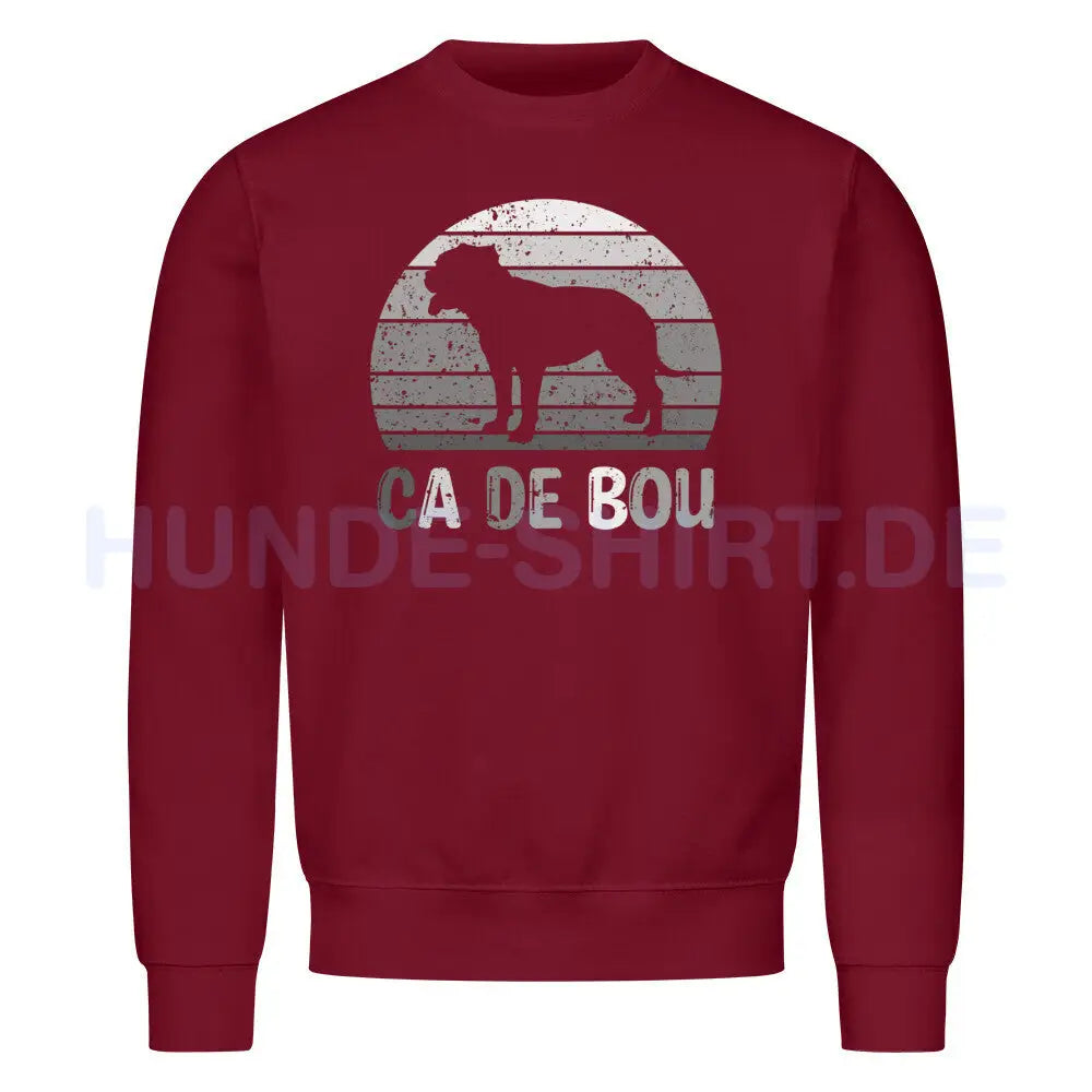 Premium Sweatshirt "Ca de Bou - Silhouette" Burgunder – hunde-shirt.de