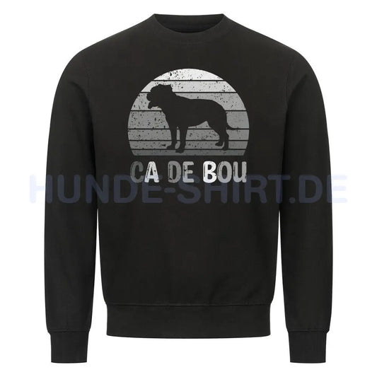 Premium Sweatshirt "Ca de Bou - Silhouette" Schwarz – hunde-shirt.de