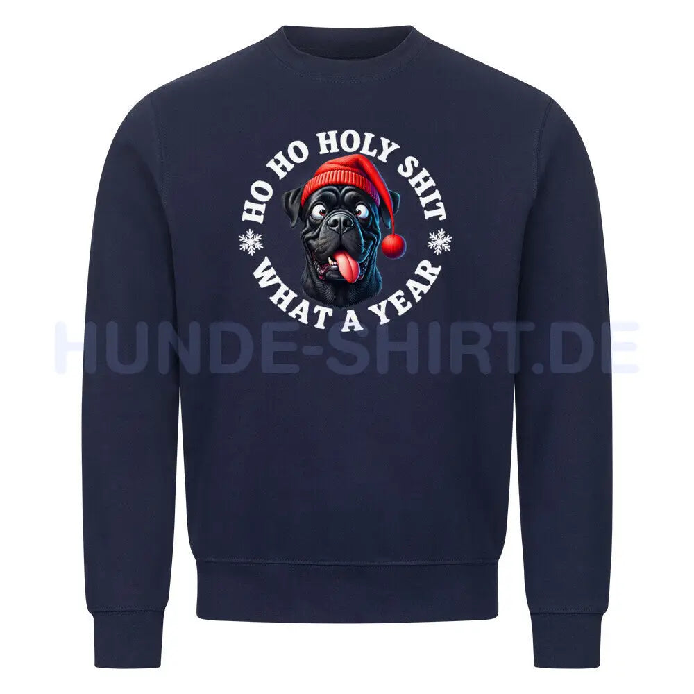 Premium Sweatshirt "Cane Corso - HO HO..." Navy Blue – hunde-shirt.de