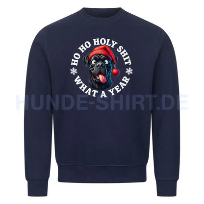 Premium Sweatshirt "Cane Corso - HO HO..." Navy Blue – hunde-shirt.de