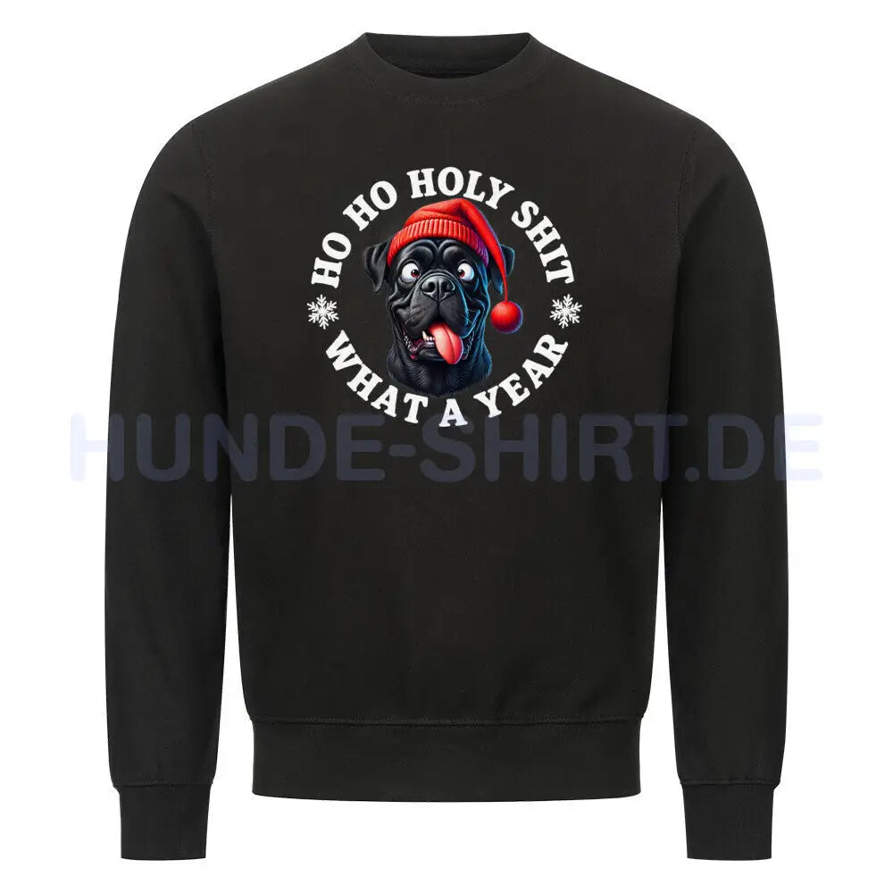 Premium Sweatshirt "Cane Corso - HO HO..." Schwarz – hunde-shirt.de