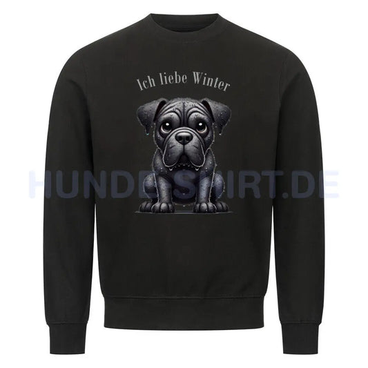 Premium Sweatshirt "Cane Corso - Ich liebe..." Schwarz – hunde-shirt.de