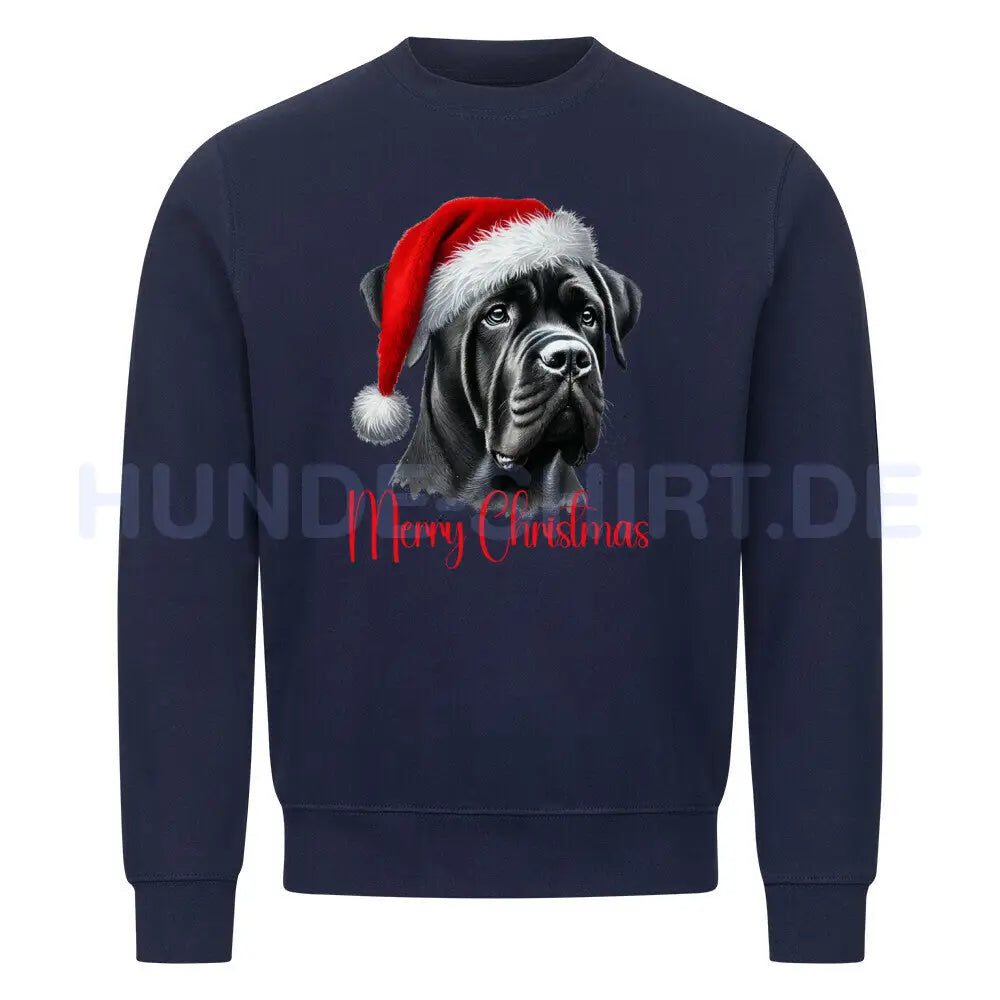 Premium Sweatshirt "Cane Corso - Merry Christmas" Navy Blue – hunde-shirt.de