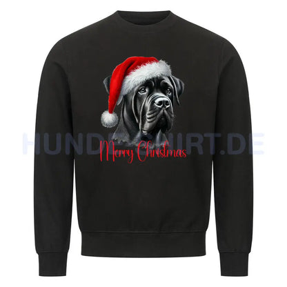 Premium Sweatshirt "Cane Corso - Merry Christmas" Schwarz – hunde-shirt.de