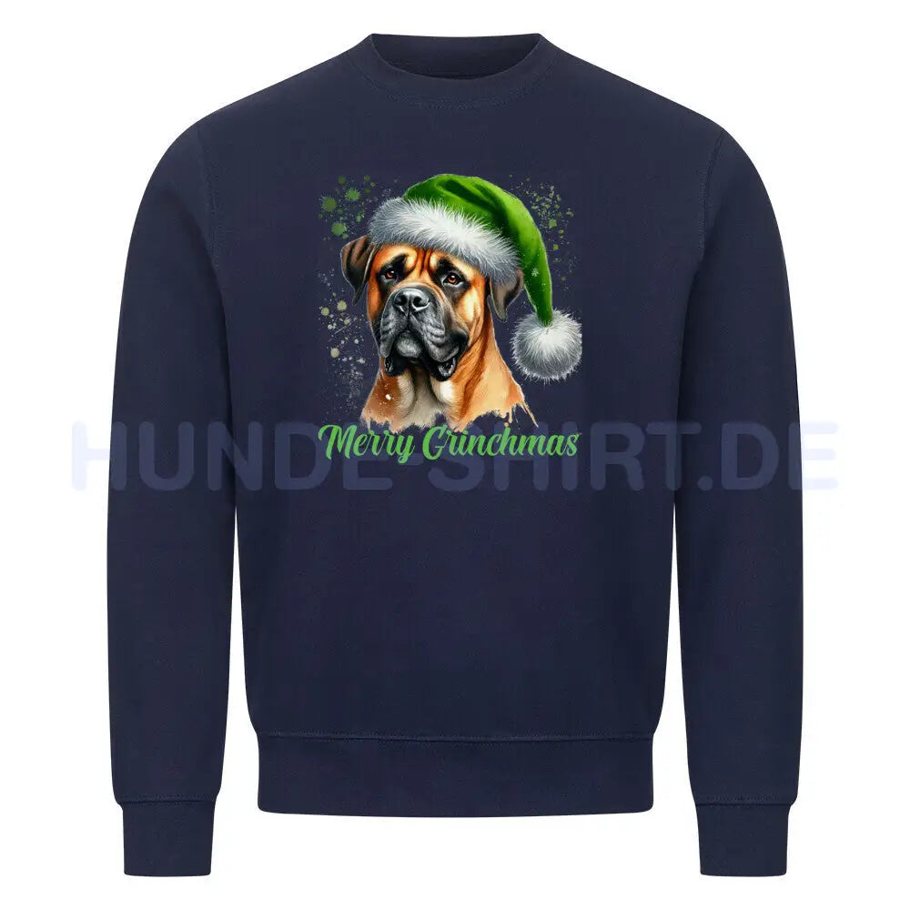 Premium Sweatshirt "Cane Corso - Merry Grinchmas 2" Navy Blue – hunde-shirt.de