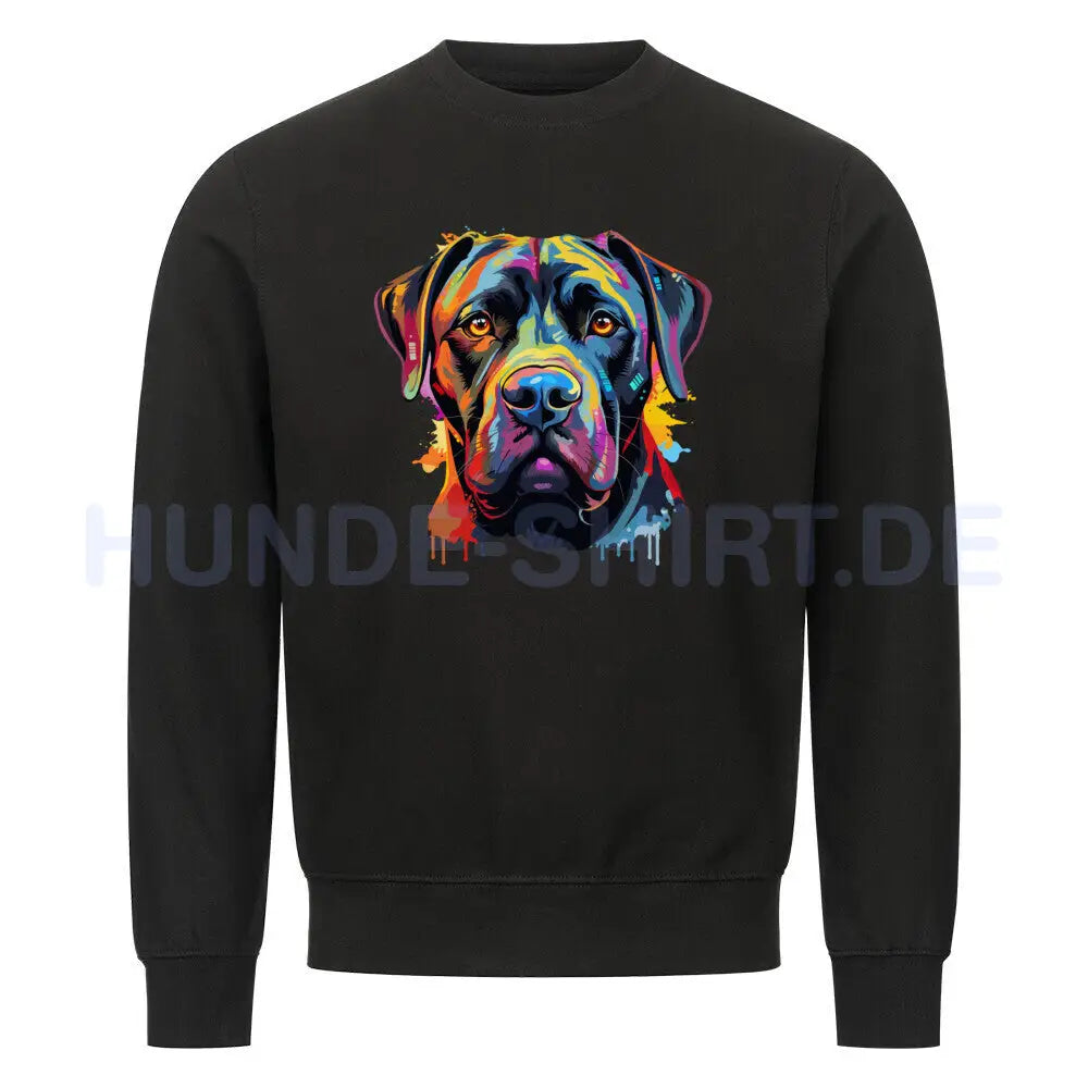 Premium Sweatshirt "Cane Corso Paint" Schwarz – hunde-shirt.de