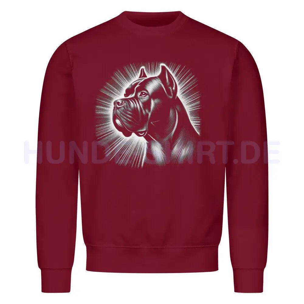 Premium Sweatshirt "Cane Corso - Shine" Burgunder – hunde-shirt.de