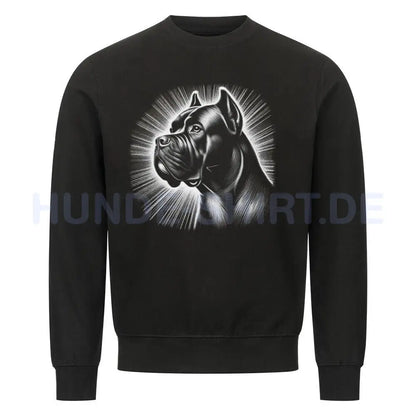 Premium Sweatshirt "Cane Corso - Shine" Schwarz – hunde-shirt.de