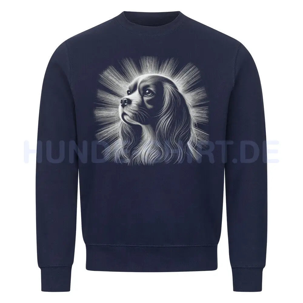 Premium Sweatshirt "Cavalier King Charles - Bright" Navy Blue – hunde-shirt.de