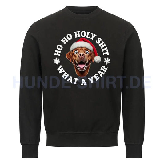 Premium Sweatshirt "Chesapeake Bay Retriever - HO HO..." Schwarz – hunde-shirt.de